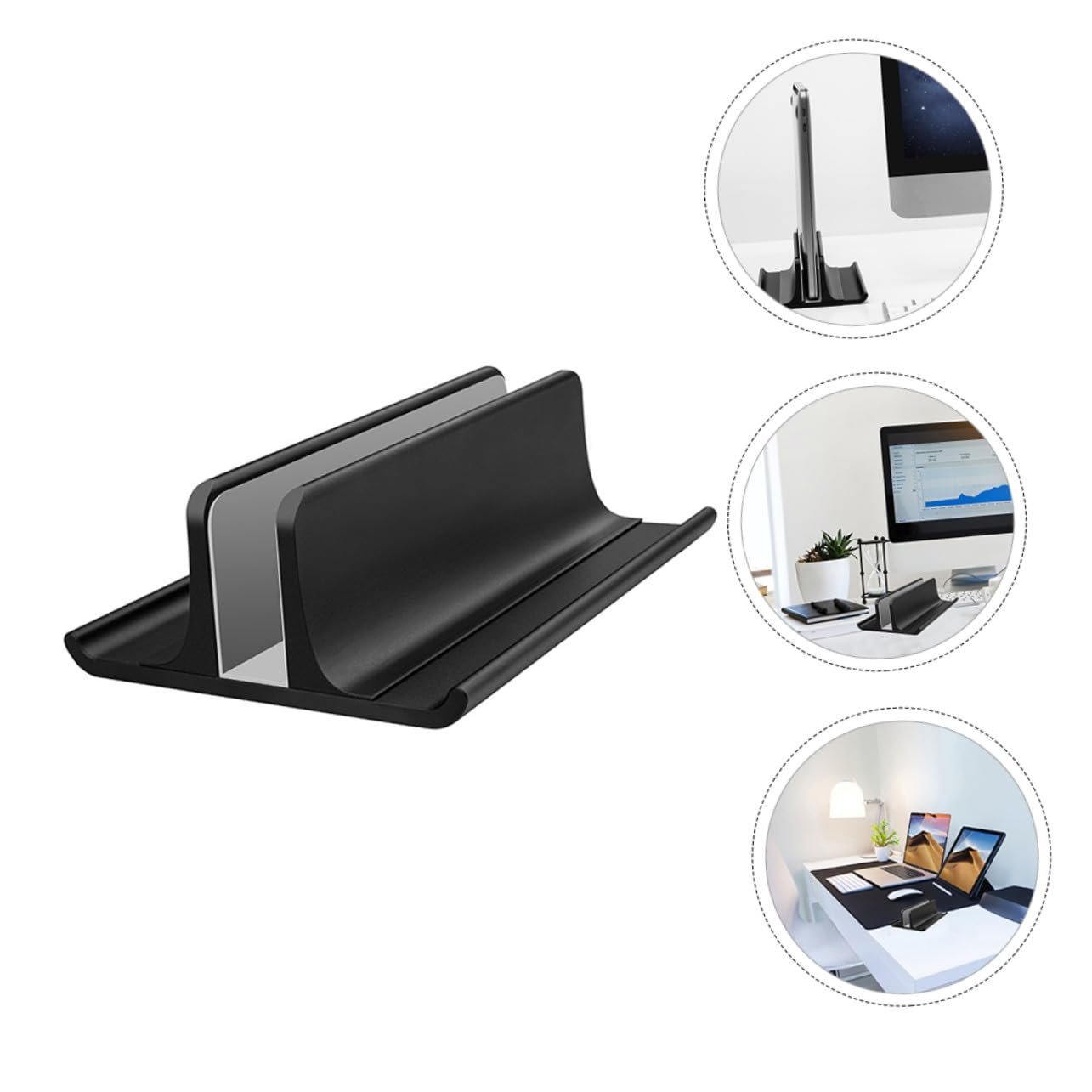 Підставка Вертикальна для ноутбука Алюмінієвий сплав Охолодження Регульована Антиковзка Компактна, фото №5