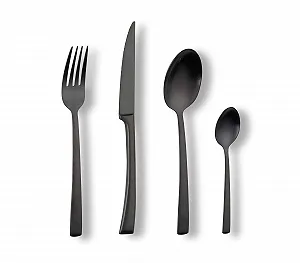 Купити Набір столових приборів ECHTWERK Avelino Black Edition, 16 предметів, до 4 осіб, нержавіюча сталь 18/10, матовий, високоякісний - Фото 1 Набір столових приборів ECHTWERK Avelino Black Edition, 16 предметів, до 4 осіб, нержавіюча сталь 18/10, матовий, високоякісний - Фото 1