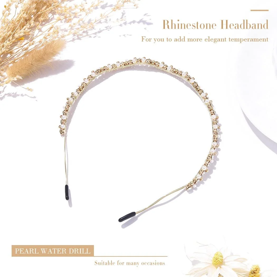 Обруч для волосся Zoestar Перли Золотистий, фото №3 Обруч для волосся Zoestar Перли Золотистий, фото №3