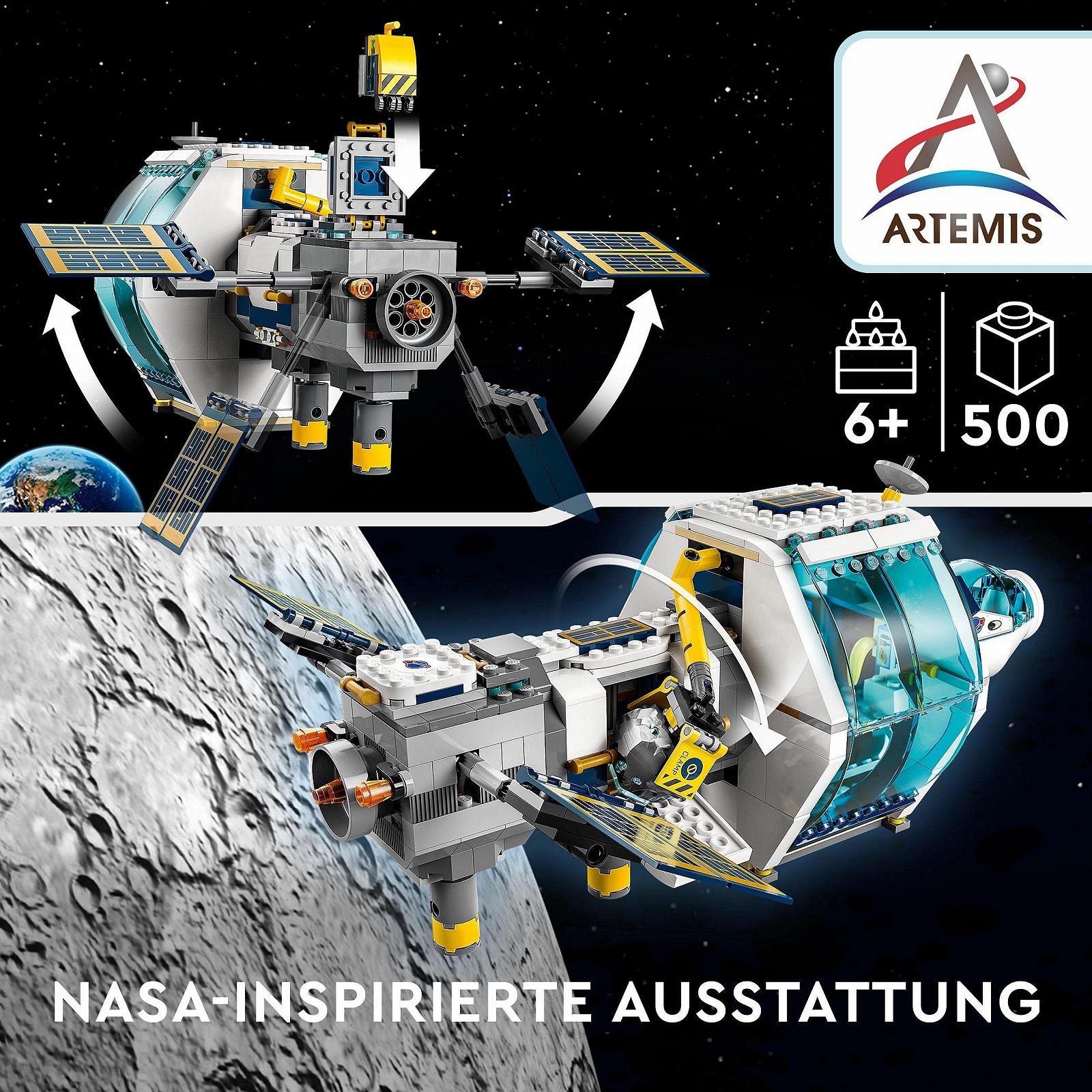 Игрушка LEGO City 60349 Лунная космическая станция из серии NASA с минифигурками астронавтов для детей от 6 лет, фото №3