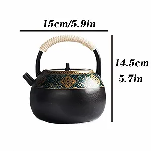 Чайник 850 мл Бытовой чайник большой емкости Керамический чайный сервиз с фильтром Деликатная и прочная ручка Чайник synthetic.ua - Фото 1