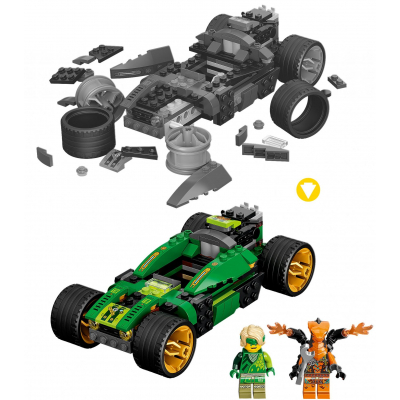 Конструктор LEGO NINJAGO Гоночный автомобиль Ллойда EVO 279 деталей 71763, фото №4