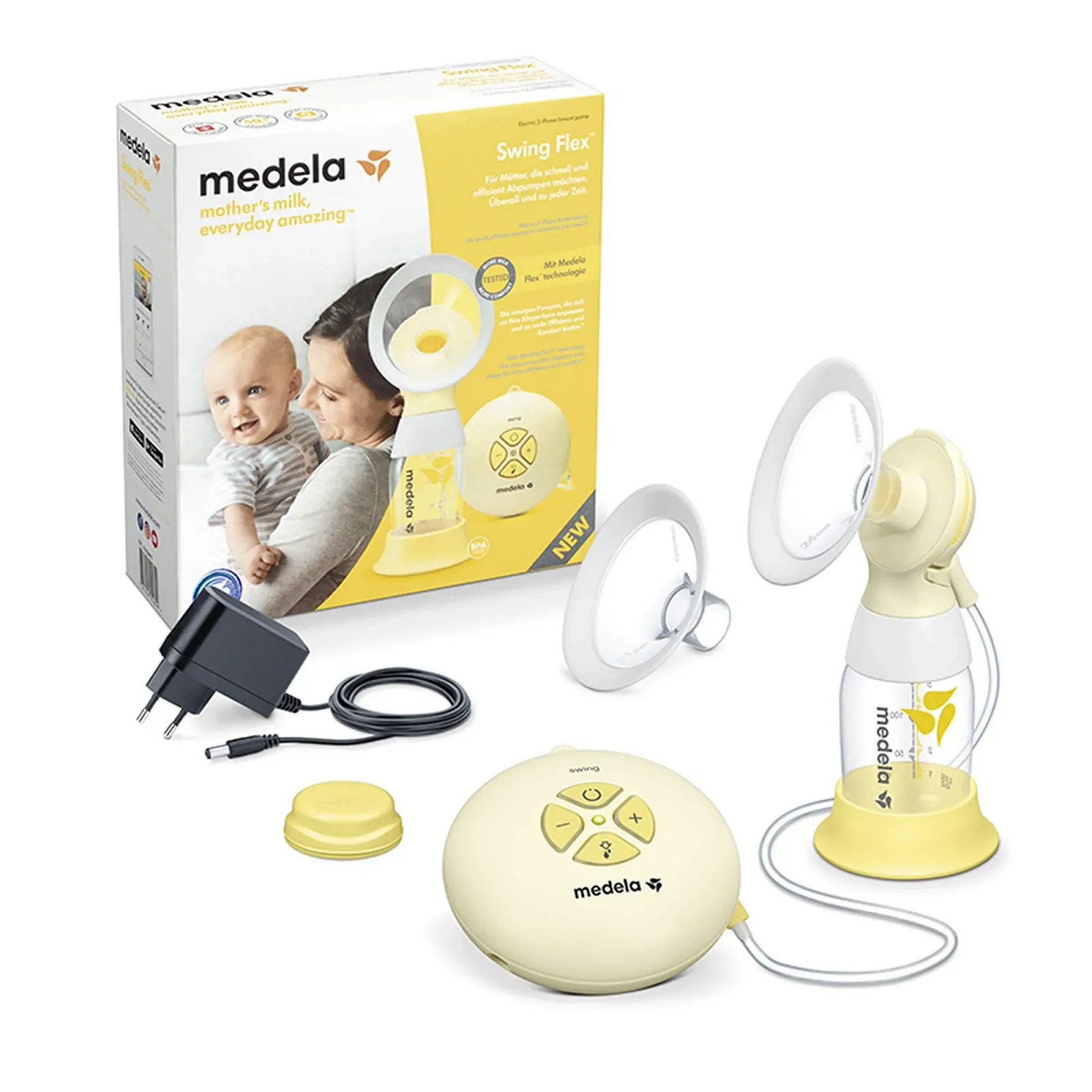 Молокоотсос электрический Medela Swing Flex С PersonalFit Flex воронками и технологией Medela 2 Phase Expression, фото №6 Молокоотсос электрический Medela Swing Flex С PersonalFit Flex воронками и технологией Medela 2 Phase Expression, фото №6