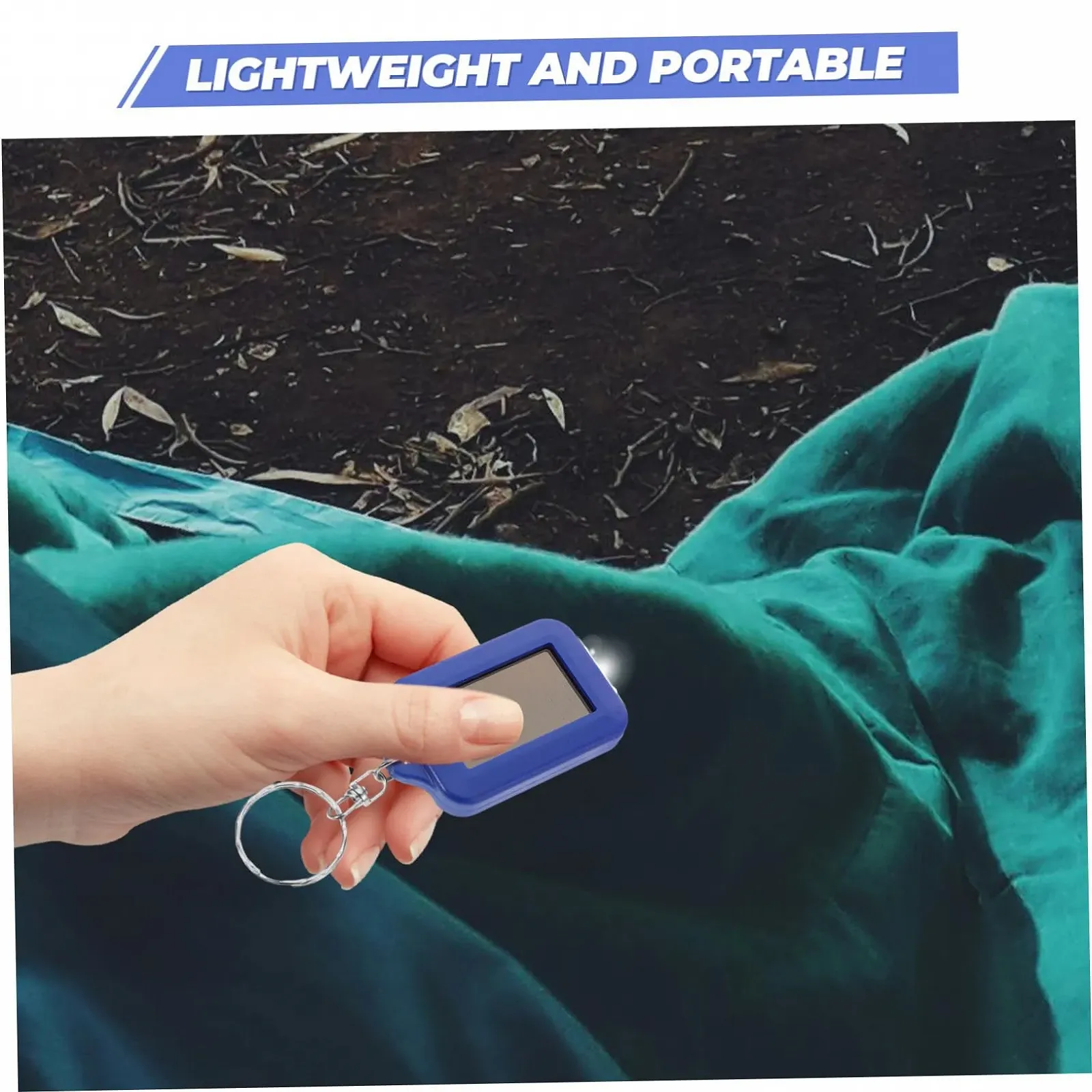 Ліхтарик iplusmile Сонячний 5шт Брелок ліхтарик Акумуляторний Синій, фото №3