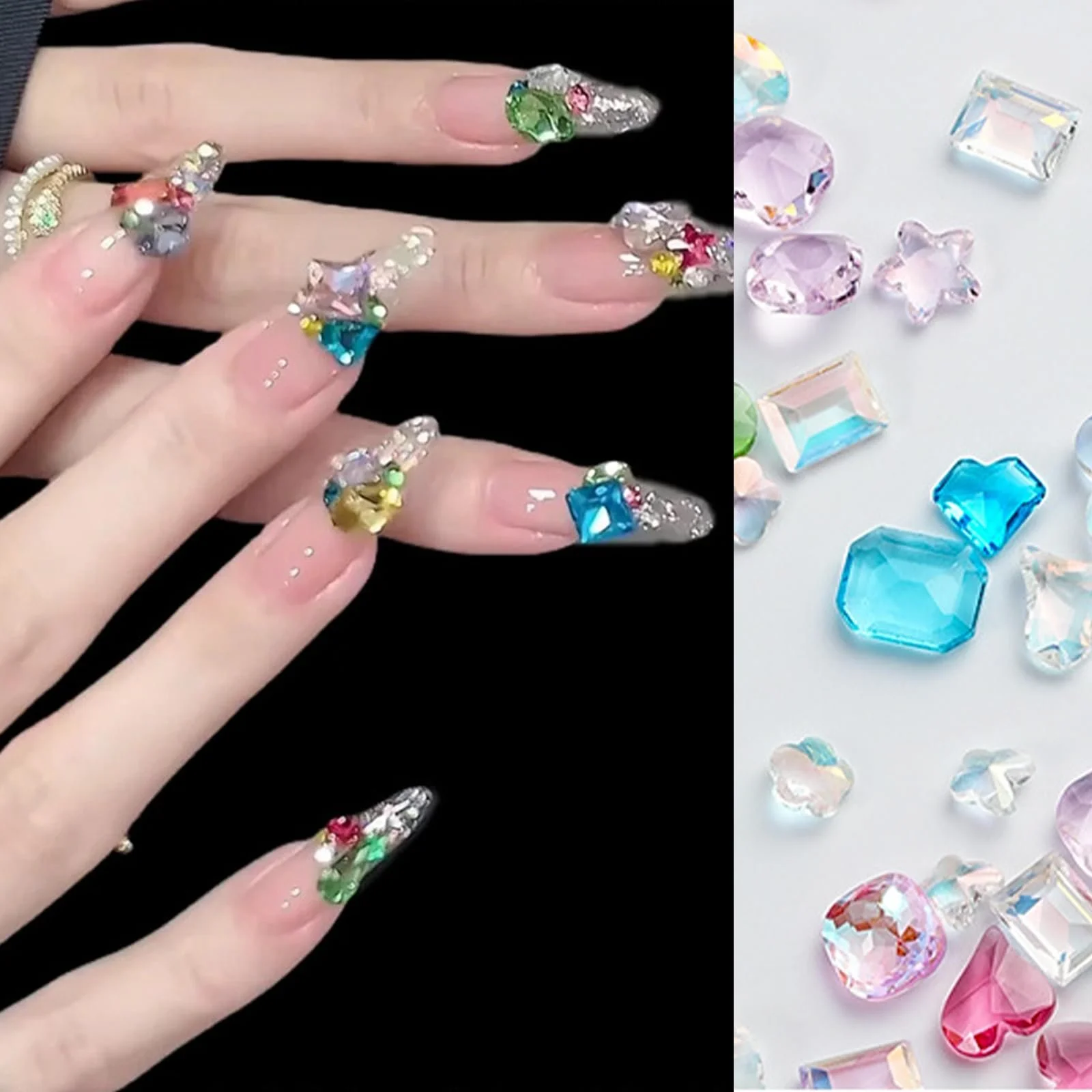 Стрази для нігтів Без бренду Різні форми 50/100 шт., фото №2