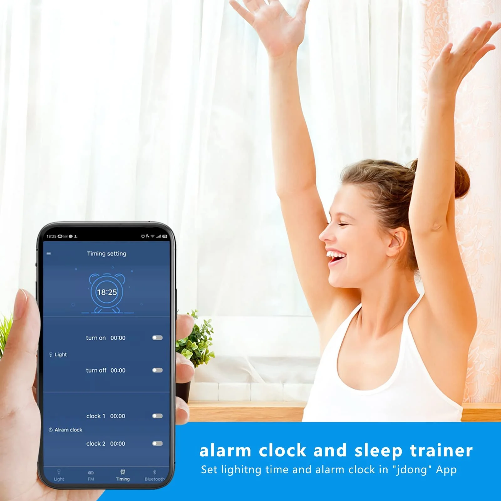 Світильник JDONG Bluetooth 24 Вт з динаміком, що змінює кольори RGB, IP44, 3000K - 6500K, фото №5