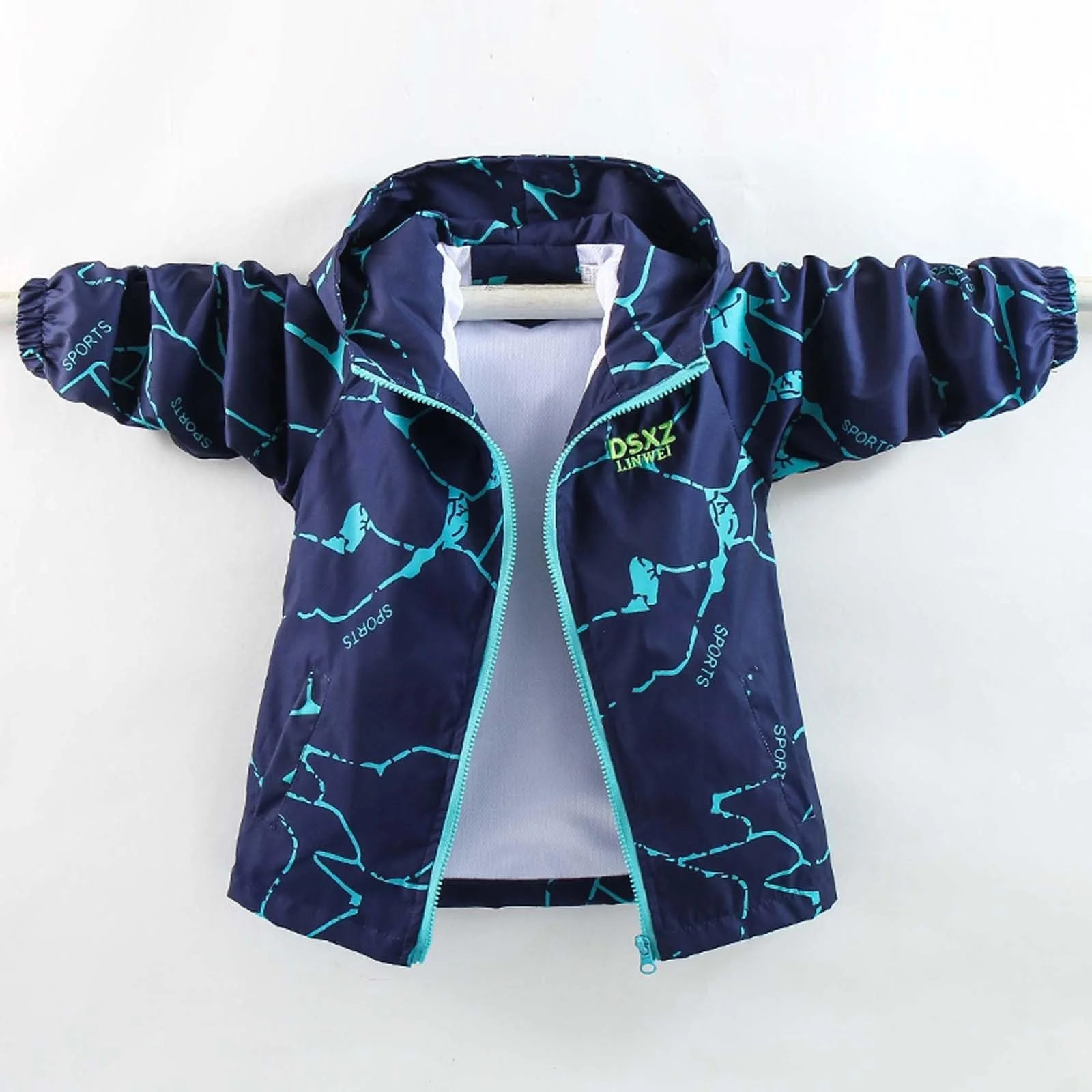 Зимняя куртка 140 для мальчиков Ветрозащитная куртка для мальчиков для отдыха для детей от 4 до 15 лет, весенне-осенняя куртка в стиле Utility для повседневного использования, фото №5