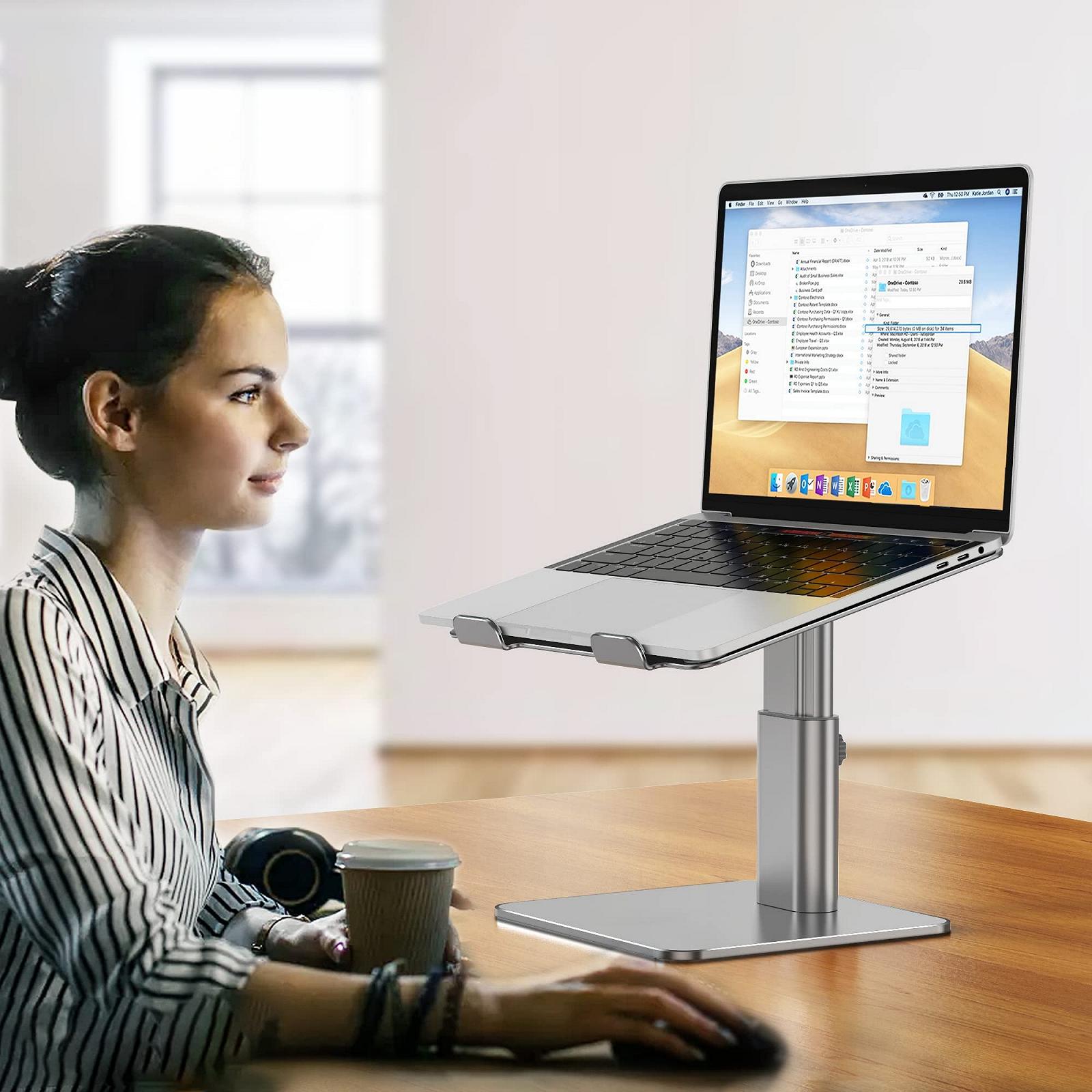 Подставка для ноутбука BESIGN LSX6N, регулируемая эргономичная подставка для ноутбука, совместимая с ноутбуками 10-15,6 дюймов, черная, фото №7 Подставка для ноутбука BESIGN LSX6N, регулируемая эргономичная подставка для ноутбука, совместимая с ноутбуками 10-15,6 дюймов, черная, фото №7