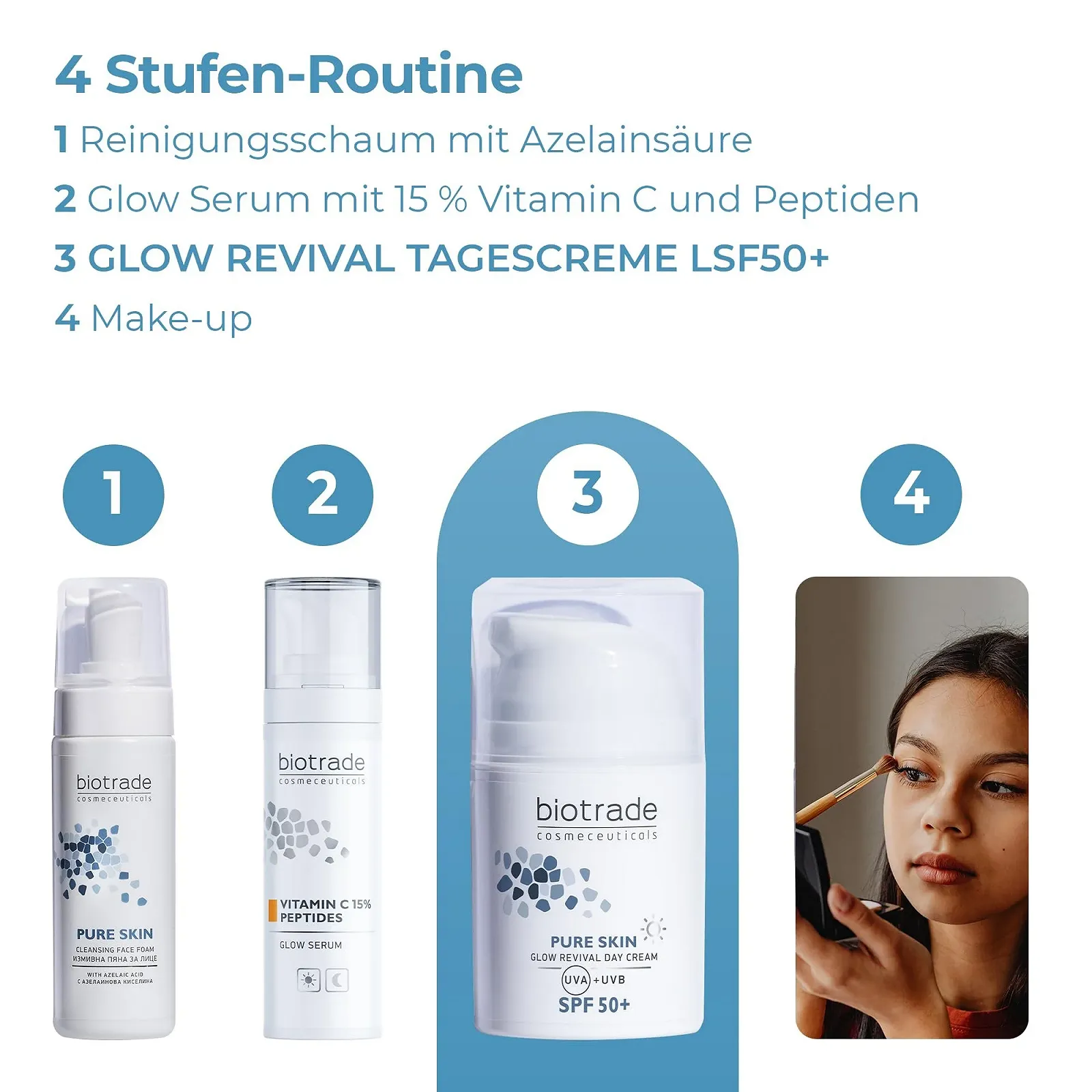 Денний крем для обличчя biotrade Pure Skin Glow Revival глибоко зволожувальний SPF 50, 50 мл, фото №6 Денний крем для обличчя biotrade Pure Skin Glow Revival глибоко зволожувальний SPF 50, 50 мл, фото №6