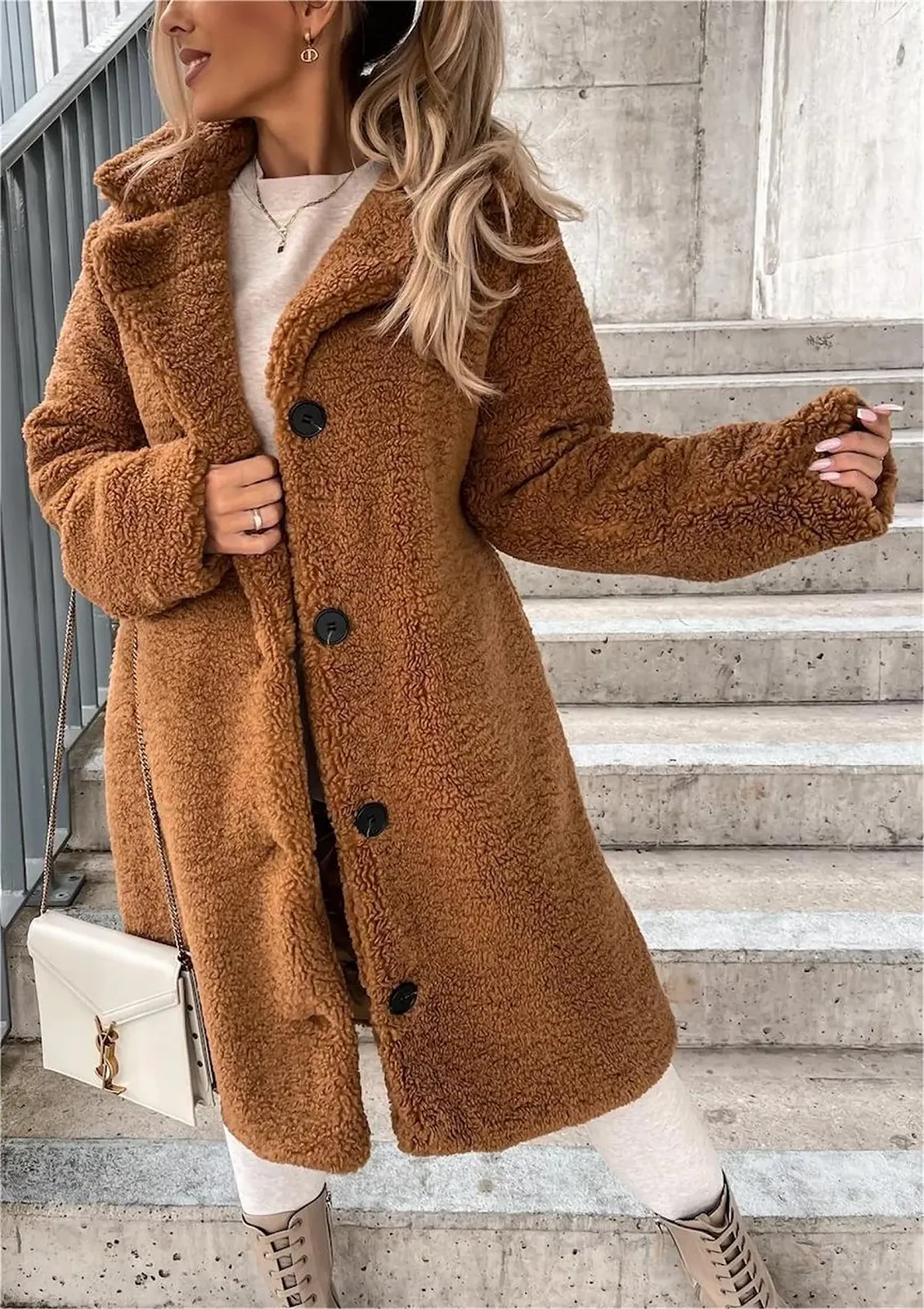 Жіноче Пальто З Лацканами Довге Зимове, фото №4 Жіноче Пальто З Лацканами Довге Зимове, фото №4