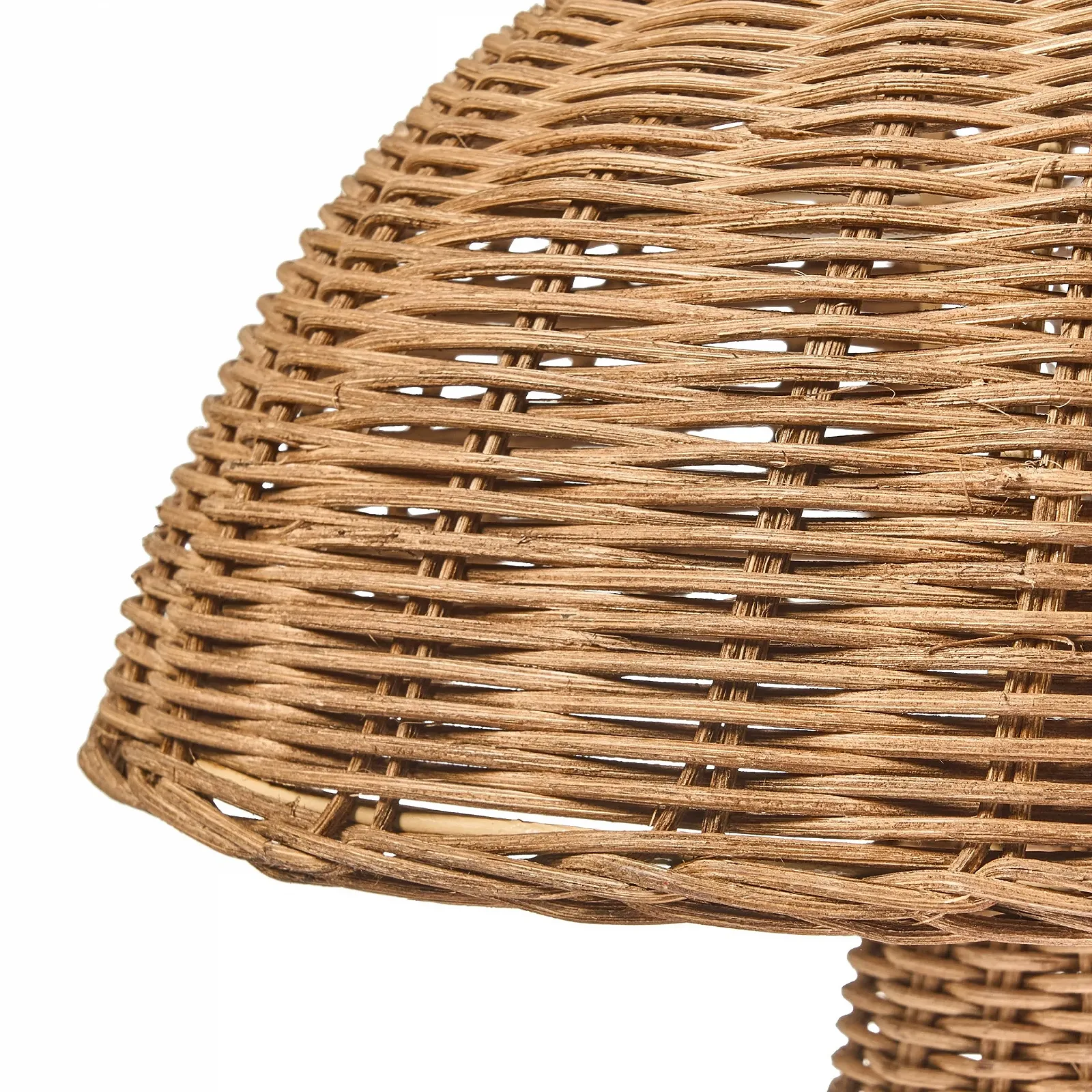 Настільна лампа Beliani Alero в стилі бохо з ротанговим абажуром та плетеною основою коричнева, фото №5