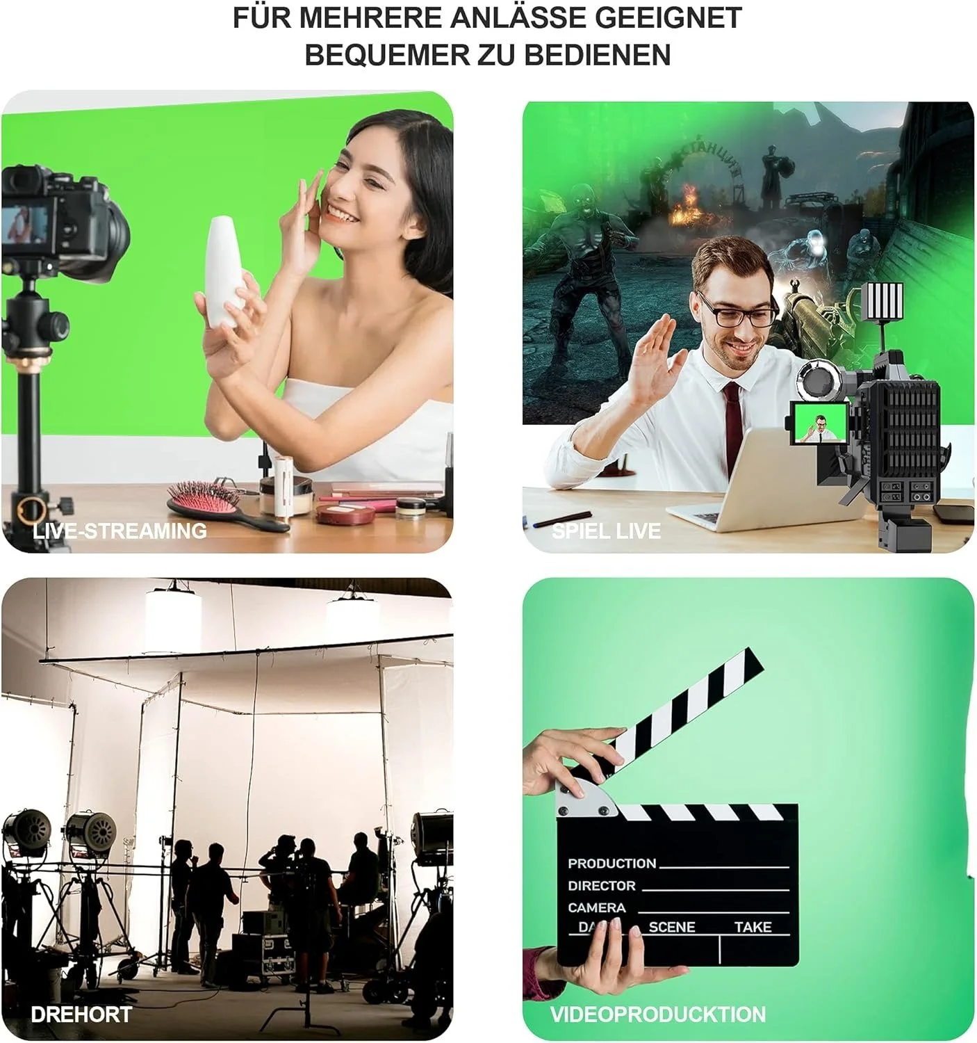 Зелений екран NEUE DAWN Chromakey 80" 183 x 106 см зі штативом Зелений, фото №9