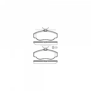 Комплект гальмівних колодок дискового гальма TRISCAN 8110 17014 для LAND ROVER передній міст - Фото 1