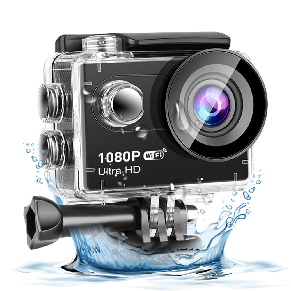Екшн-камера Andoer Action 1080P 12MP Водонепроникна 30 м 120° Чорна, фото №2