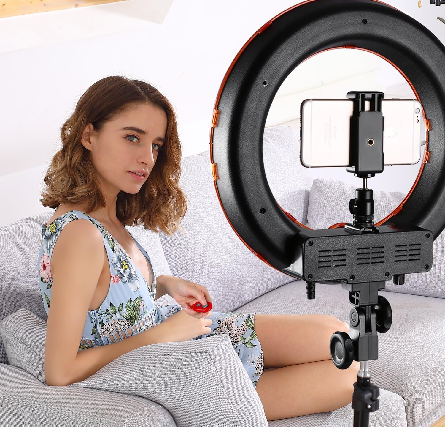 Кільцева світлодіодна лампа Neewer RL-12 / 14" (36 см) / 36 Вт / 5500K / Чорна, фото №4