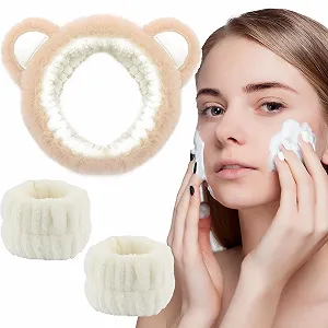 Набір пов'язок для спа-процедур для вмивання обличчя 3 шт. - Фото 1