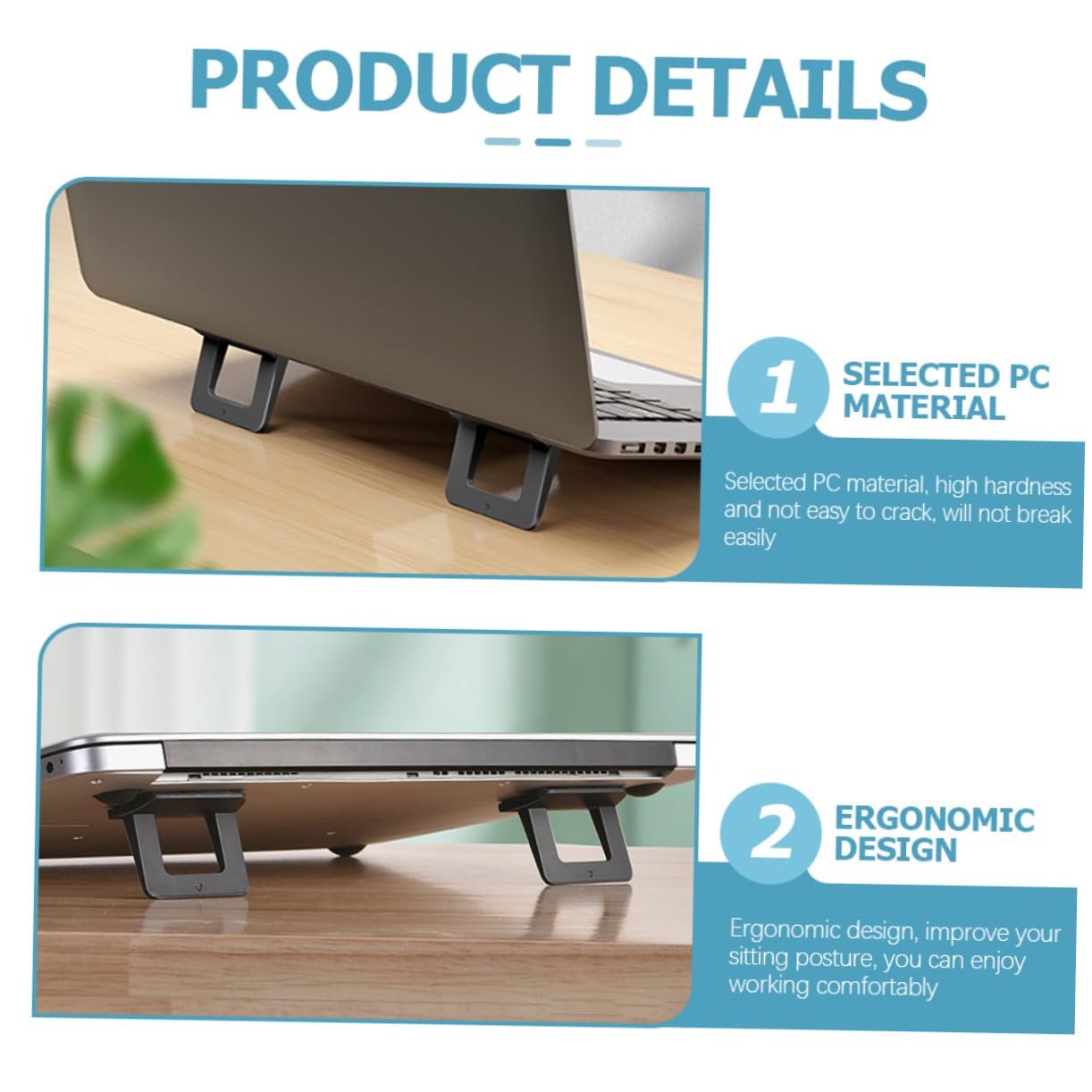 Подставка для ноутбука Ergonomischer Gatuida PC Материал Складной Невидимый Riser с улучшенным воздушным потоком Треугольная структура для офиса и дома, фото №2 Подставка для ноутбука Ergonomischer Gatuida PC Материал Складной Невидимый Riser с улучшенным воздушным потоком Треугольная структура для офиса и дома, фото №2