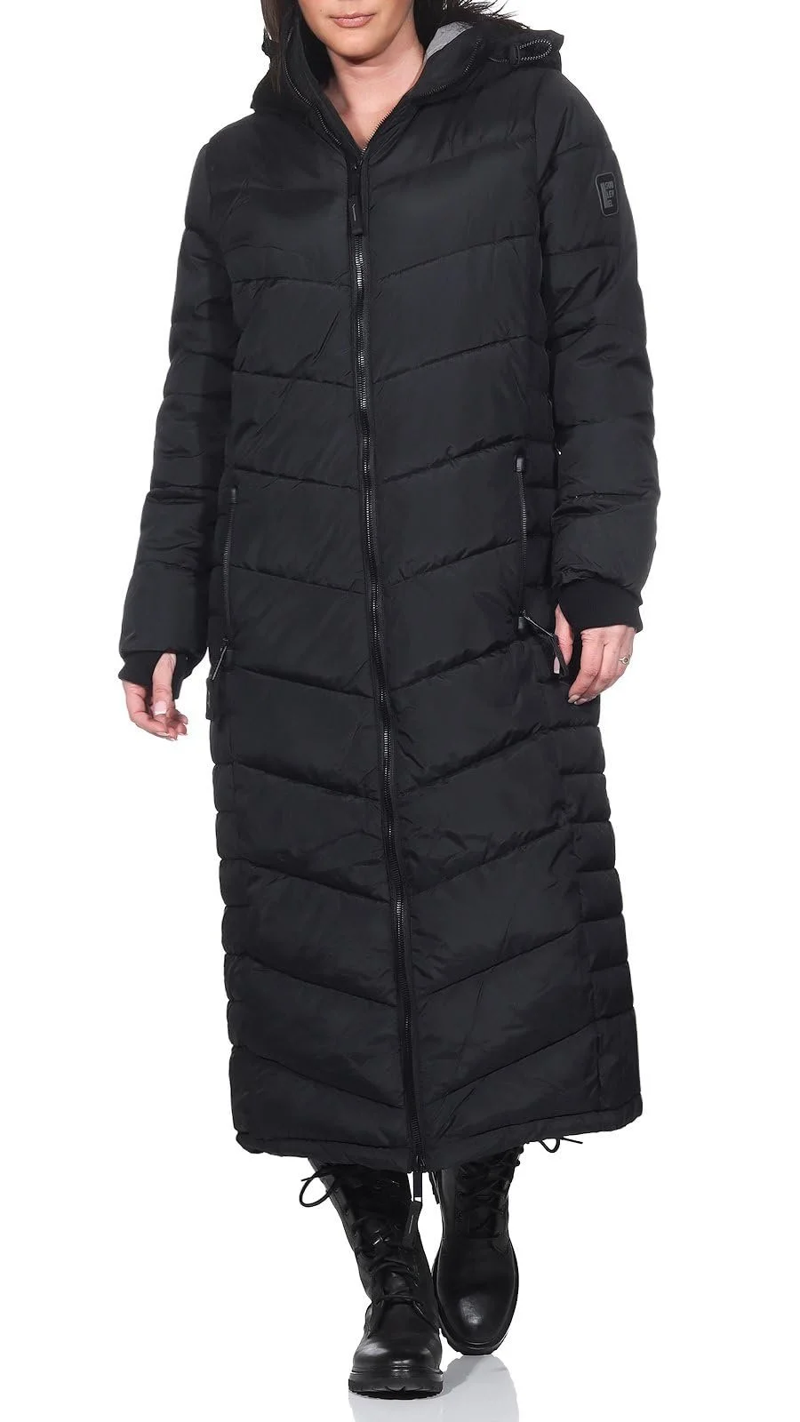 Жіноче стьобане пальто Sublevel LSL-491 Довге, фото №2