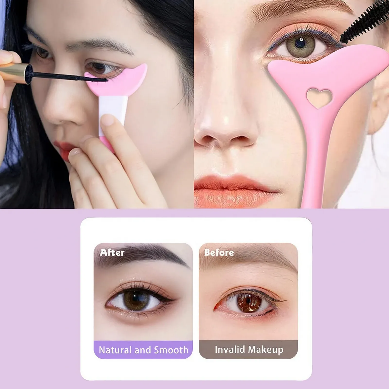 Набір Eyeliner Stencils Силіконовий Рожевий, фото №4