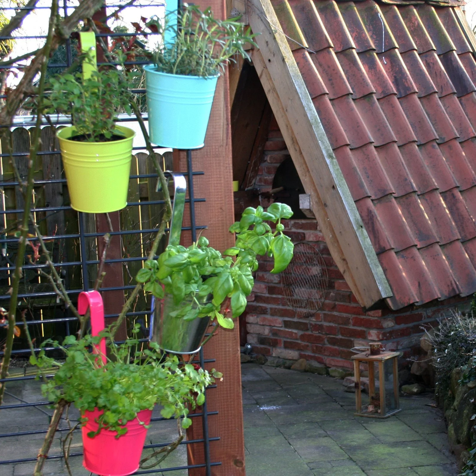 Подвесной горшок Набор 3 шт. Цинковый металлический для балкона Серебристый, фото №5