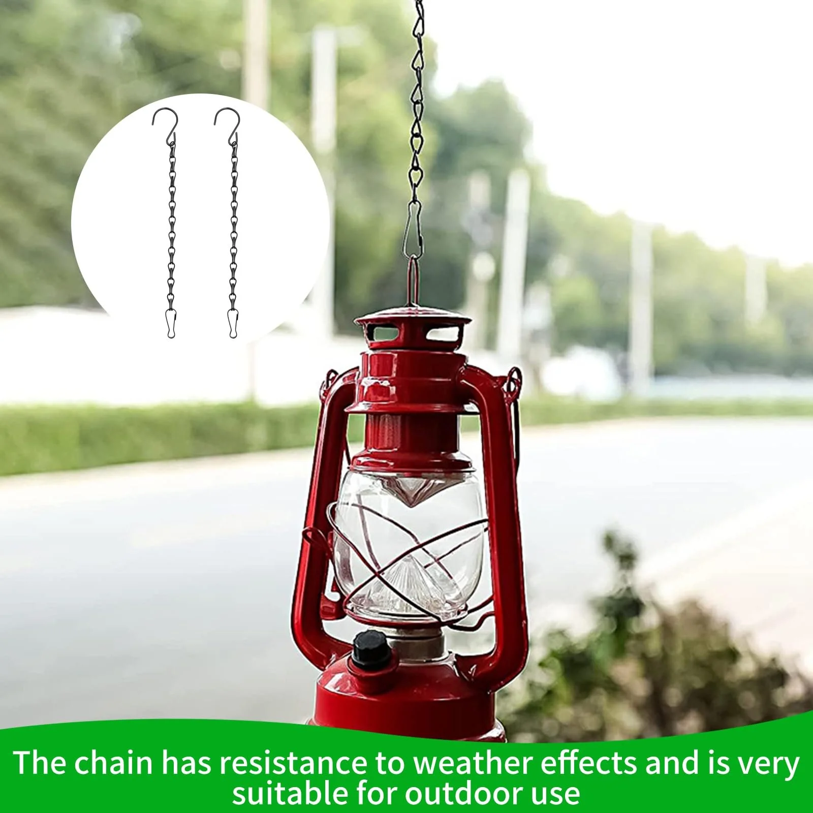 Ланцюги для підвісних кошиків із гачками 50 см 4 шт чорні металеві, фото №6