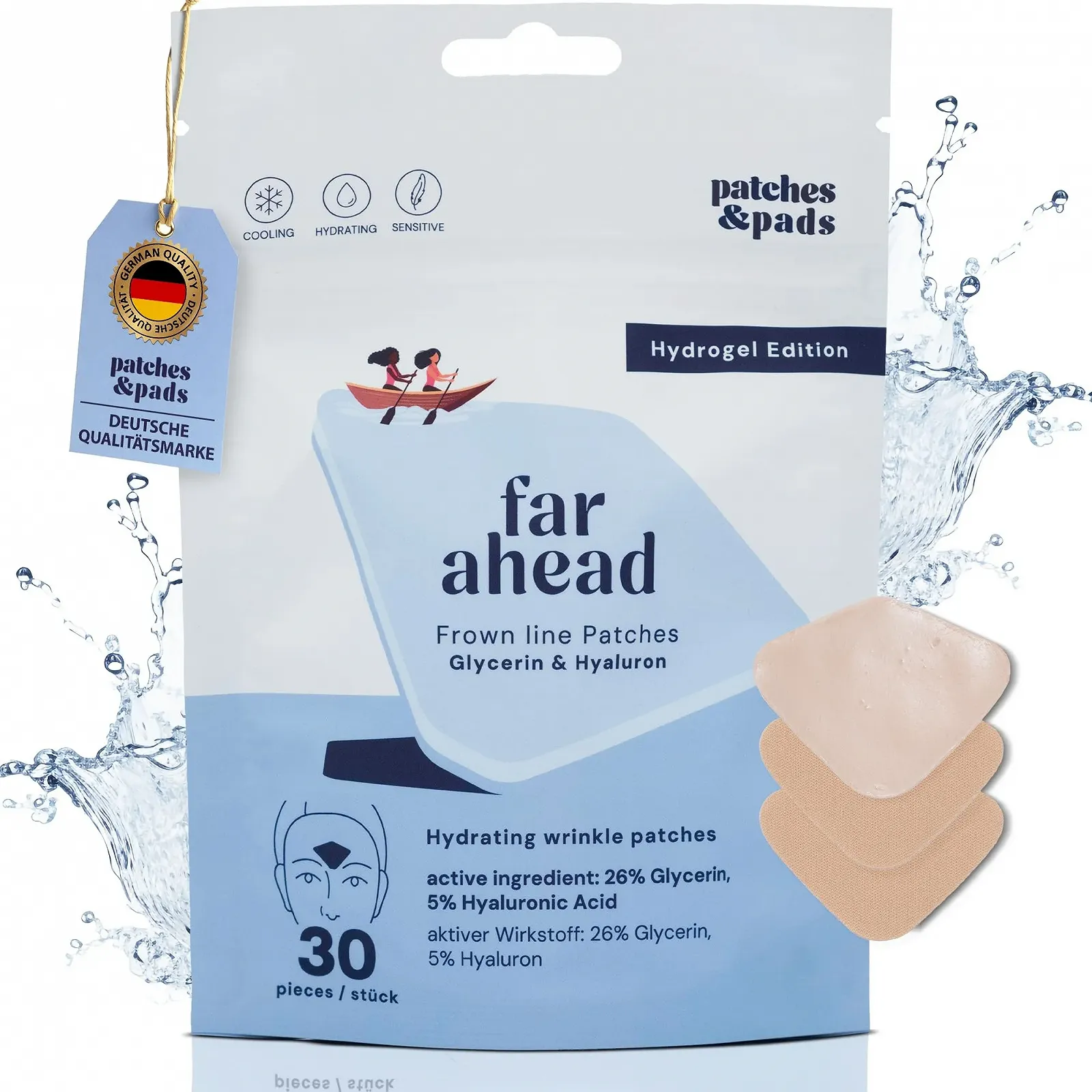 Пластыри и патчи Hydrogel Wrinkle Plasters с глицерином и гиалуроновой кислотой, 30 шт, фото №1 Пластыри и патчи Hydrogel Wrinkle Plasters с глицерином и гиалуроновой кислотой, 30 шт, фото №1