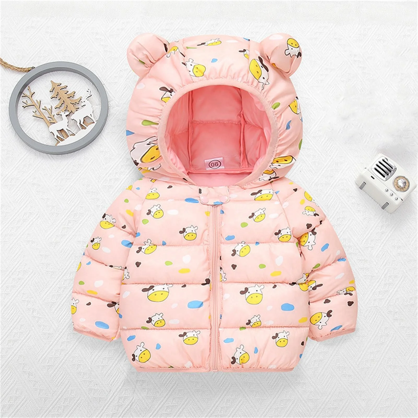 Унісекс Дитяче Тепле Пухове Пальто Вітрозахисне, фото №2