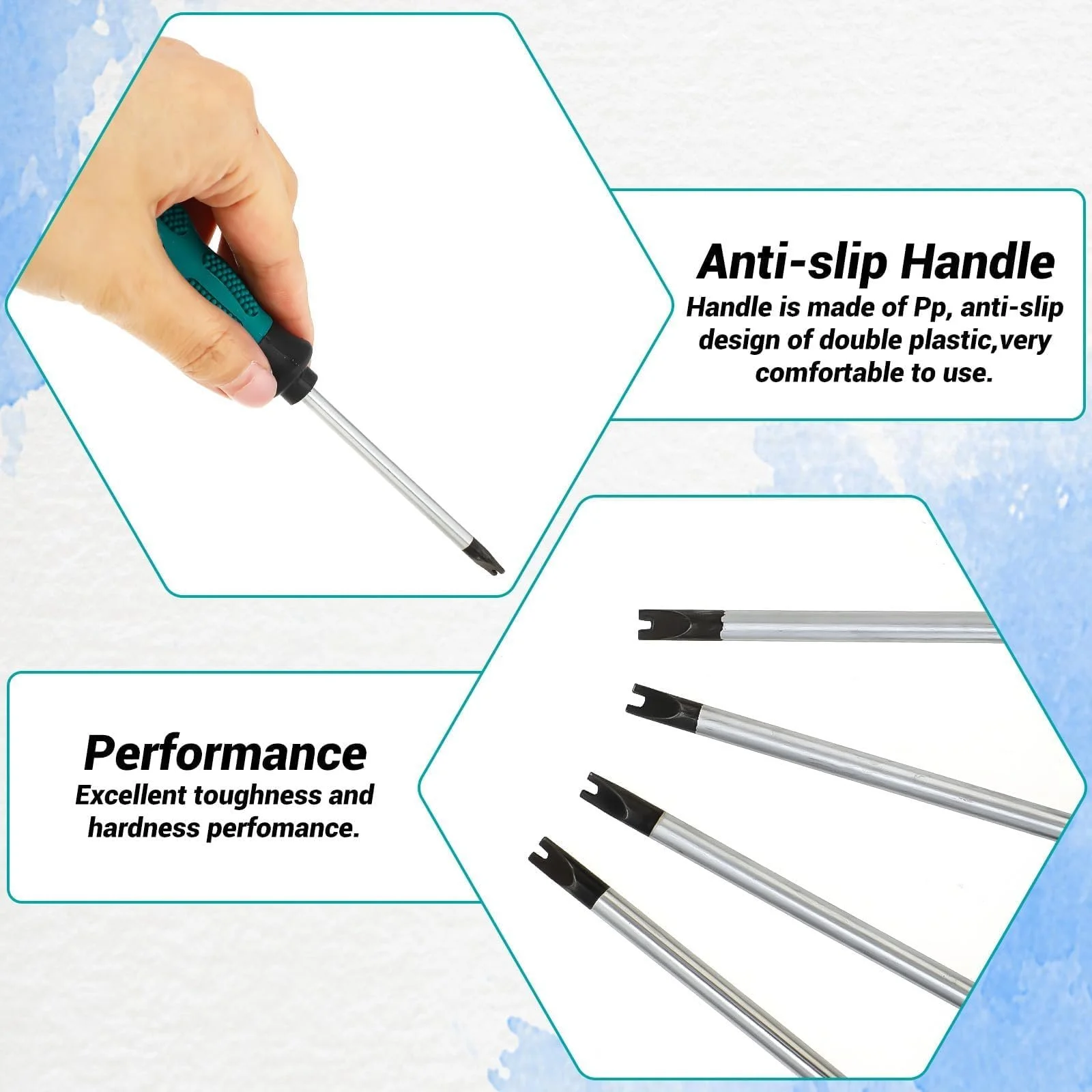 Набір викруток U-подібних та трикутних 4 предмети 1.7/2.0/2.3/2.6 Магнітні, фото №4