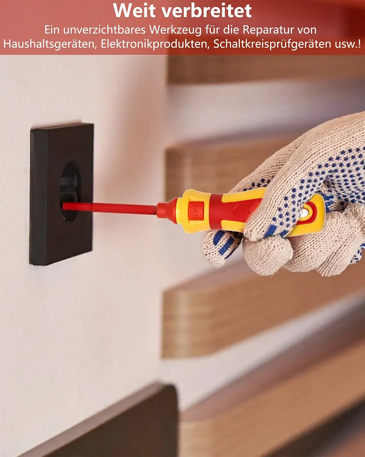 Набір ізольованих викруток 13 предметів 1000 В Slotted Torx з тестером напруги, фото №2