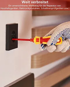 Набір ізольованих викруток 13 предметів 1000 В Slotted Torx з тестером напруги synthetic.ua - Фото 1