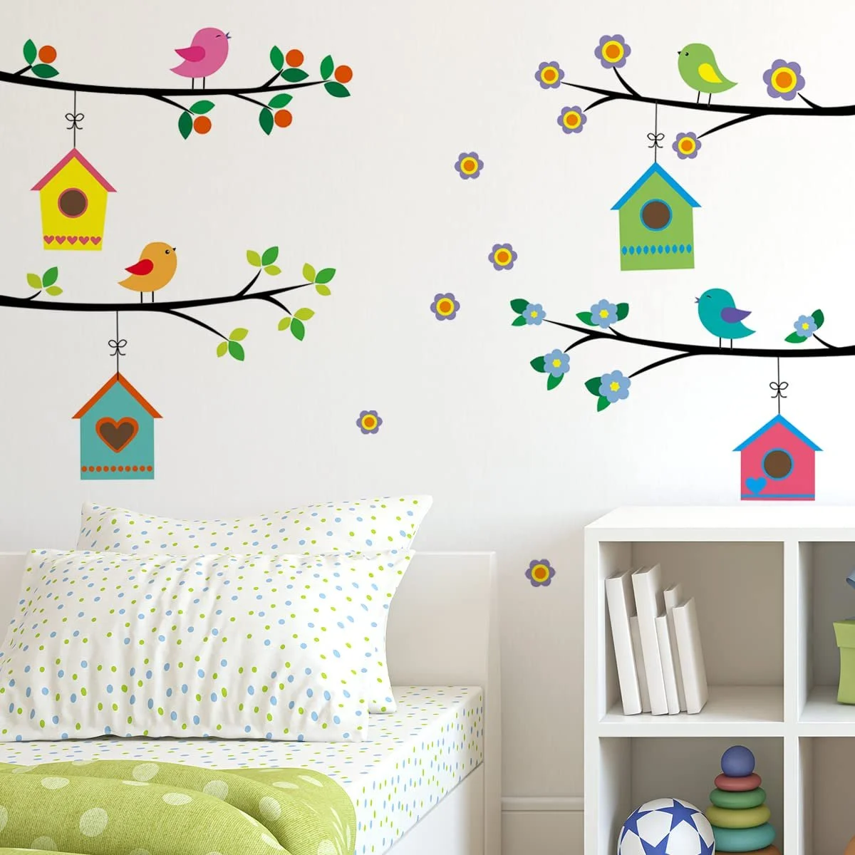 Наклейка на стіну WandSticker4U Метелики та сім'я птахів, фото №6 Наклейка на стіну WandSticker4U Метелики та сім'я птахів, фото №6