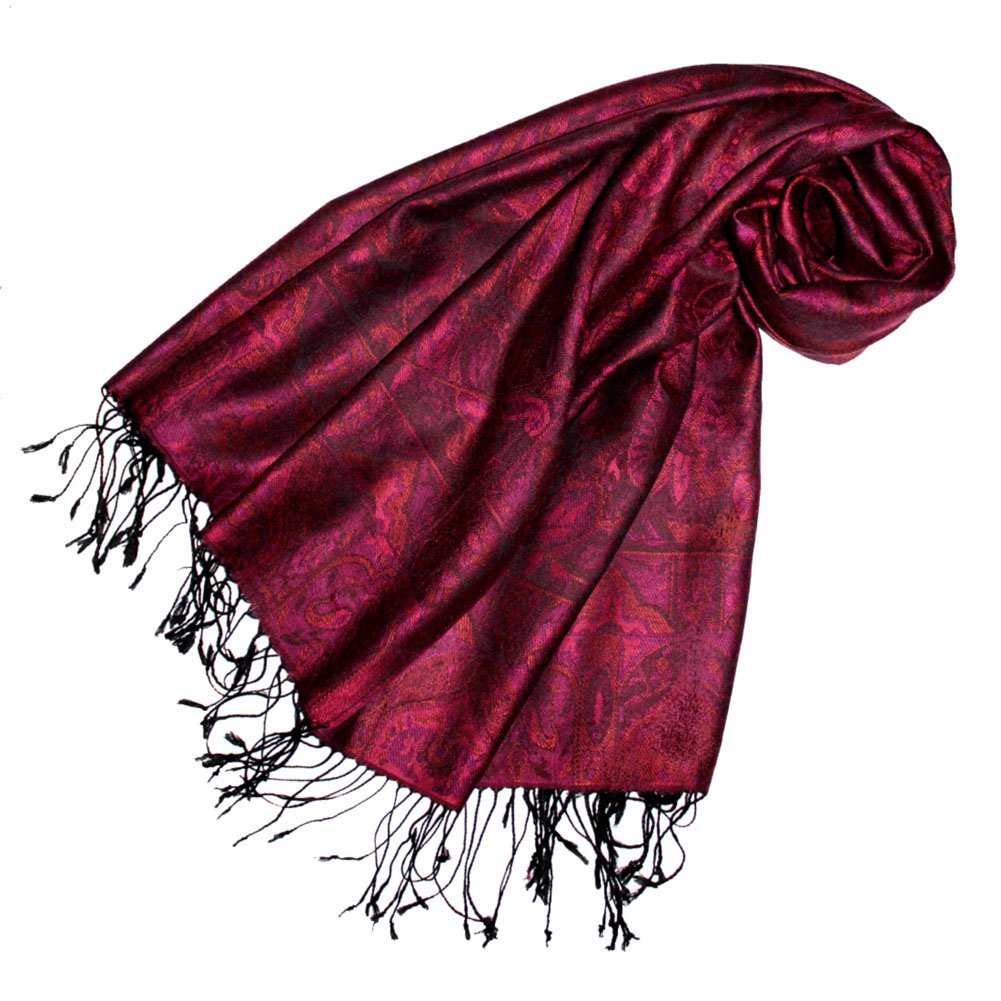 Жіноча пашміна Lorenzo Cana Paisley Red Berry, фото №1