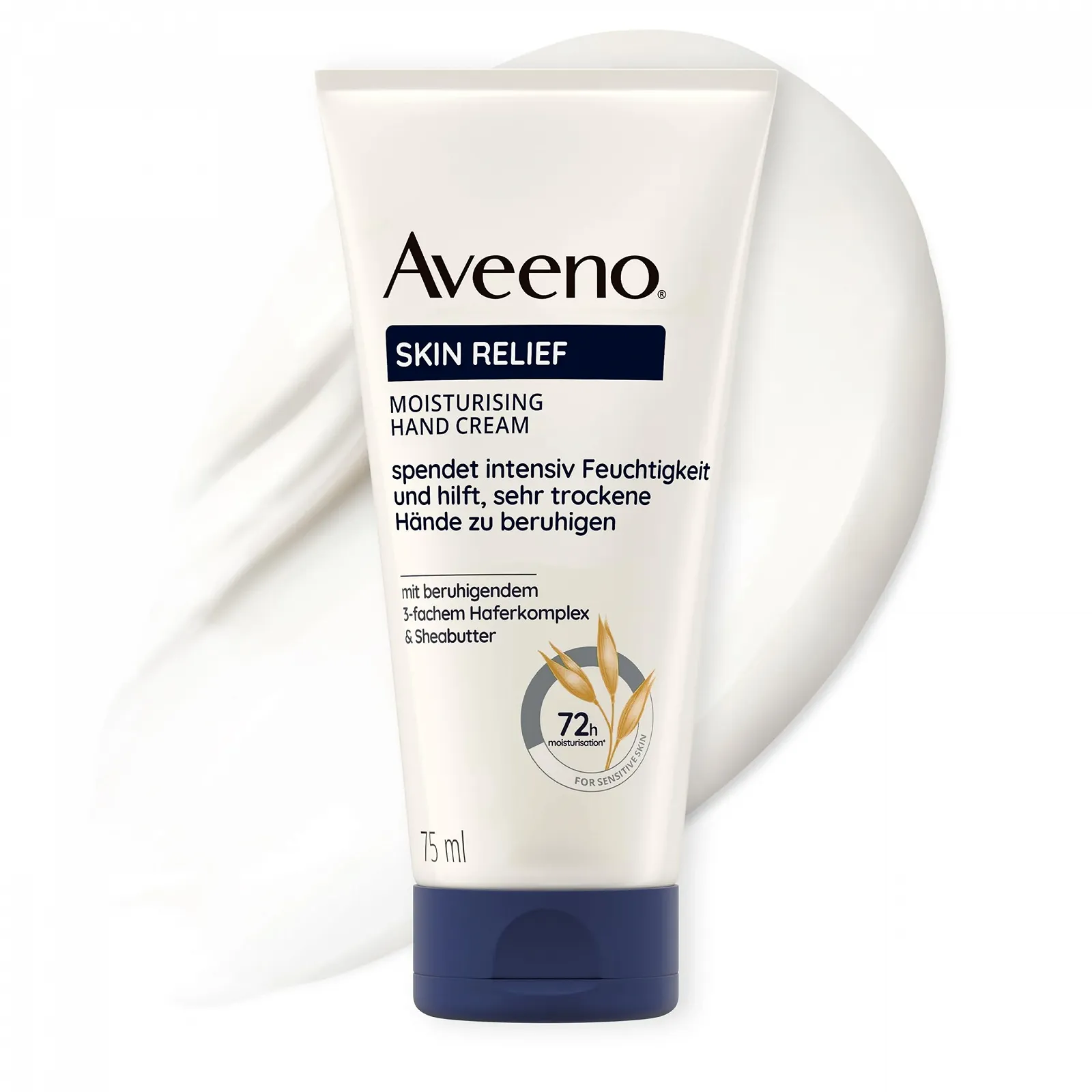 Крем для рук Aveeno Skin Relief Без запаху з заспокійливим потрійним вівсяним комплексом для дуже сухої, чутливої шкіри, 75 мл, фото №1