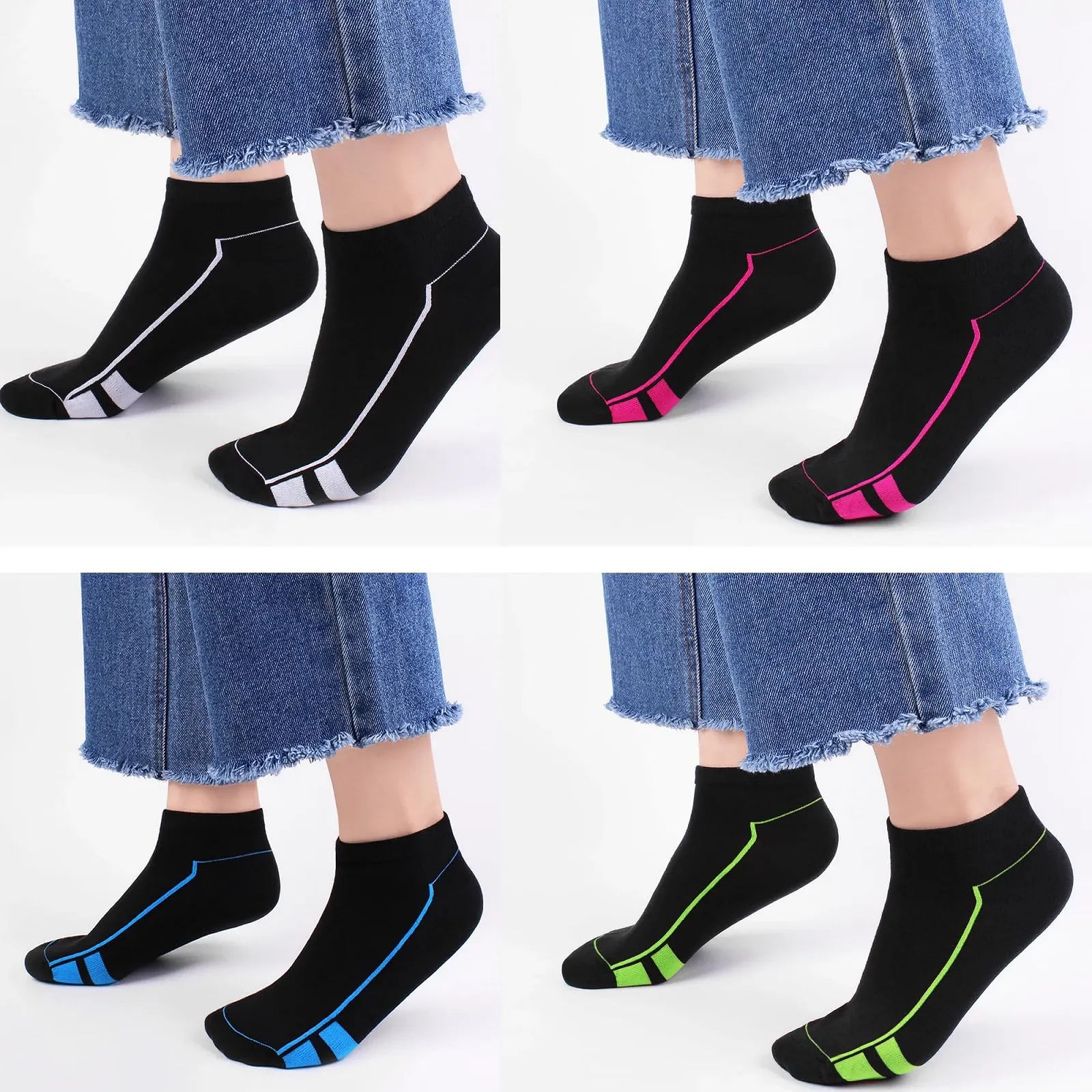 Шкарпетки L&K-II 92276 Жіночі Спортивні, 12 пар, Бавовна, фото №3