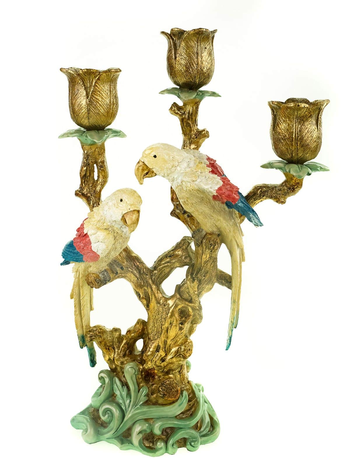 Підсвічник J.Kersten B.V. Baroque Style 3 Arm Parrot 38 см, фото №1