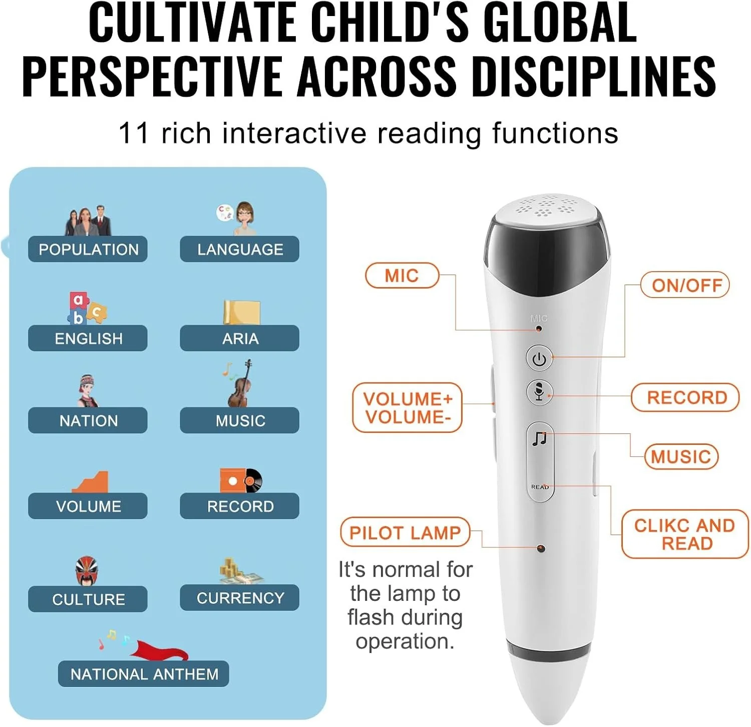 Інтерактивний настільний глобус VEVOR Globe 9''  3D White, фото №3