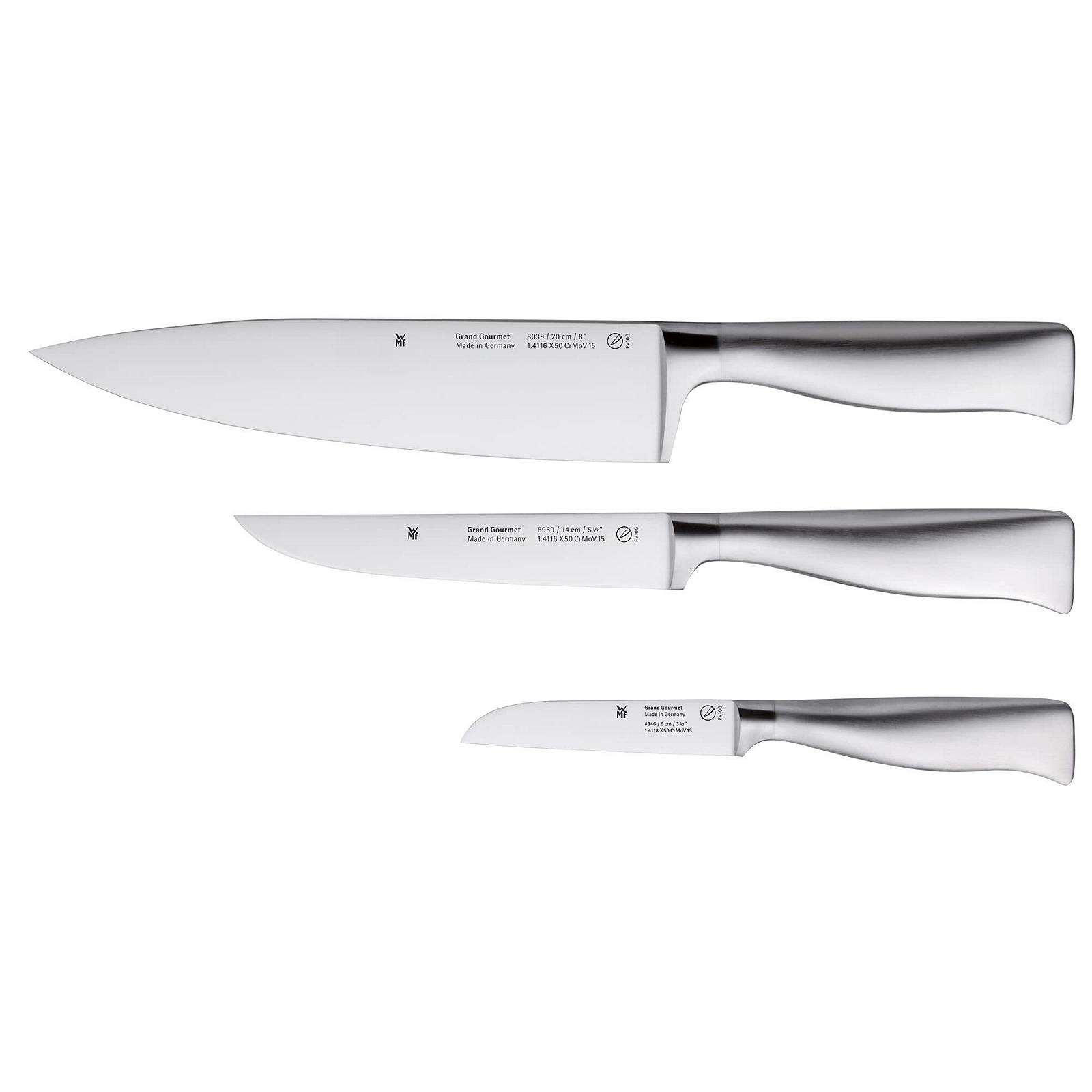 Набір ножів WMF Grand Gourmet 3 шт. (Німеччина) та ніж Santoku WMF Grand Gourmet 32 см (Німеччина), фото №2