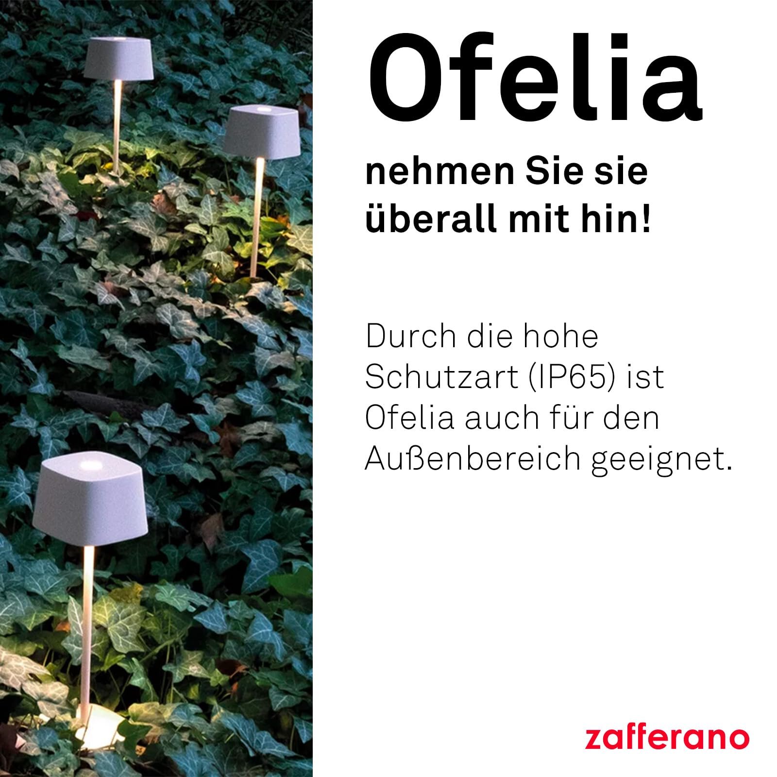 Настільна лампа Zafferano Ofelia Бездротова Touch Control Dimmer 29 см Темно-сірий, фото №4