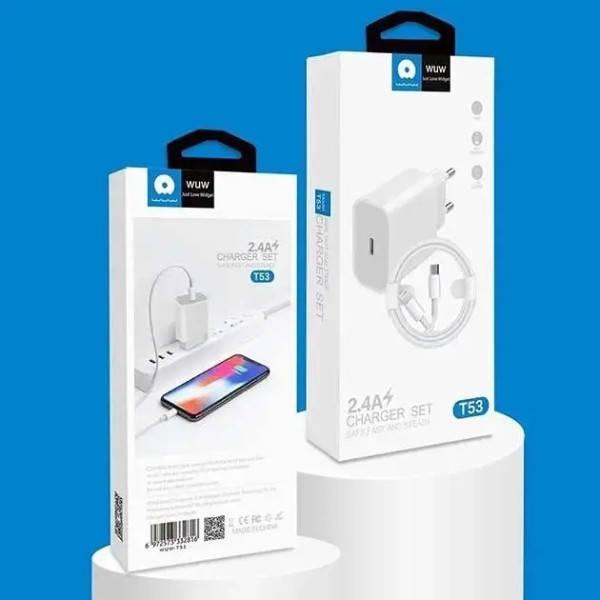 Сетевое зарядное устройство WUW T53 Lightning, фото №1 Сетевое зарядное устройство WUW T53 Lightning, фото №1