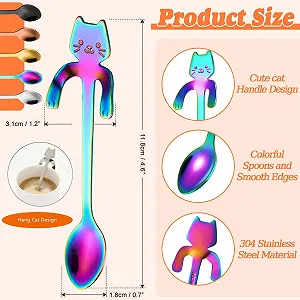 Ложка Кавова Кiт, Міні Ложка з нержавіючої сталі у формі кошеняти для змішування synthetic.ua - Фото 1