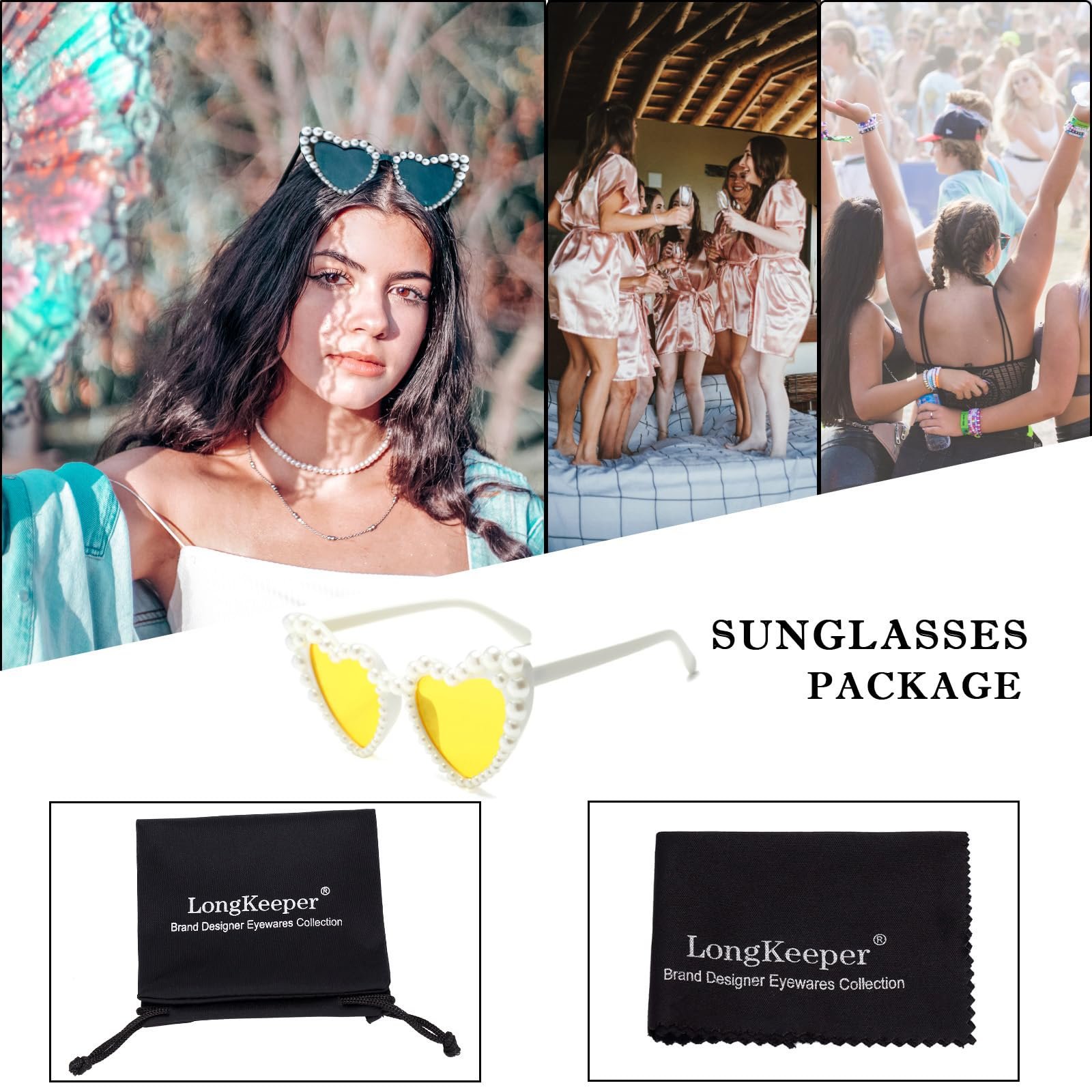 Сонцезахисні окуляри Серце Long Keeper Ретро Перламутрові, фото №5 Сонцезахисні окуляри Серце Long Keeper Ретро Перламутрові, фото №5