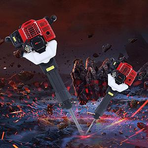 Молот JAYEUW 2-Stroke Petrol Demolition Hammer Одноцилиндровый Долото с 2 Сверлами synthetic.ua - Фото 1