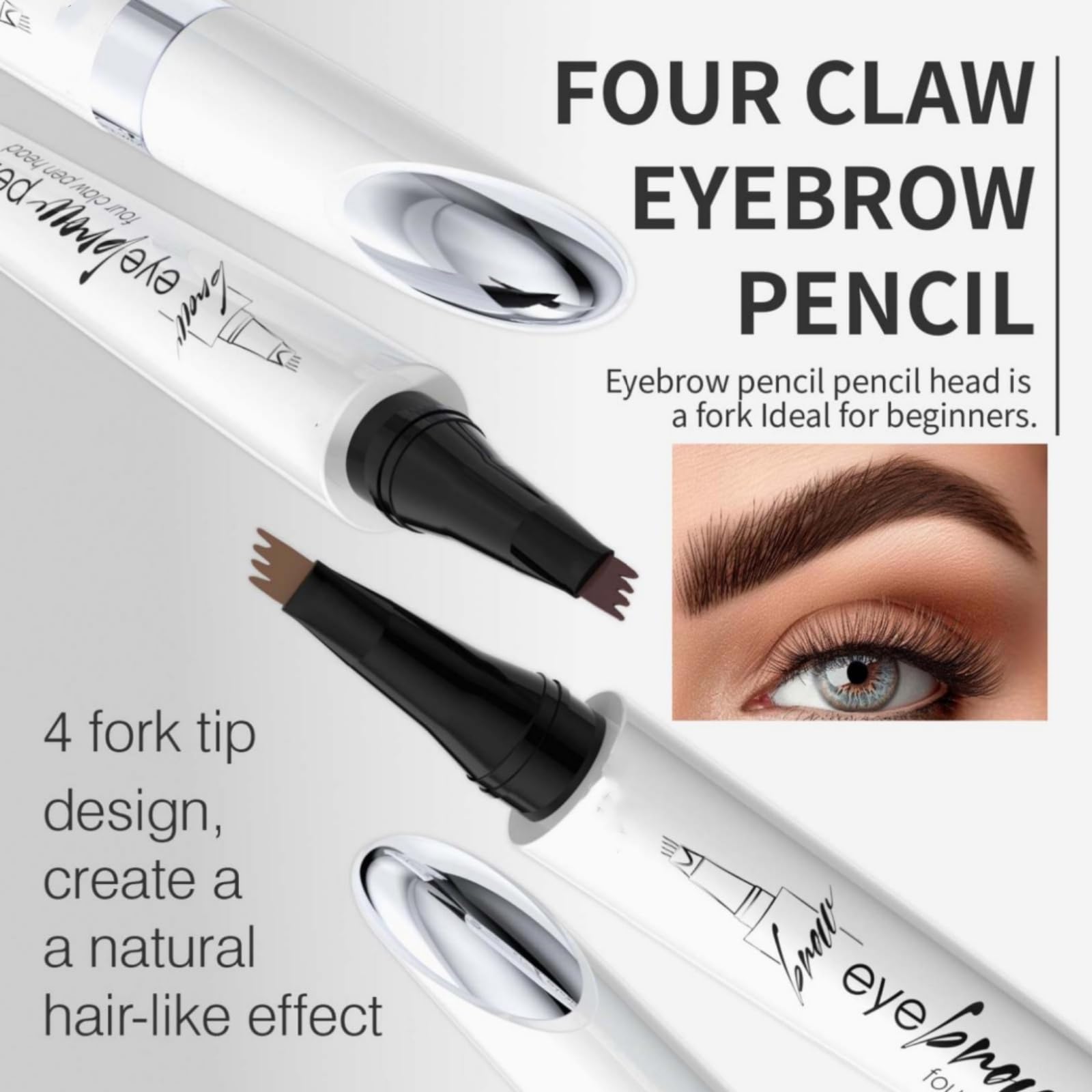 Олівець для брів 3D Microblading Водостійкий 02# Темно-коричневий, фото №3