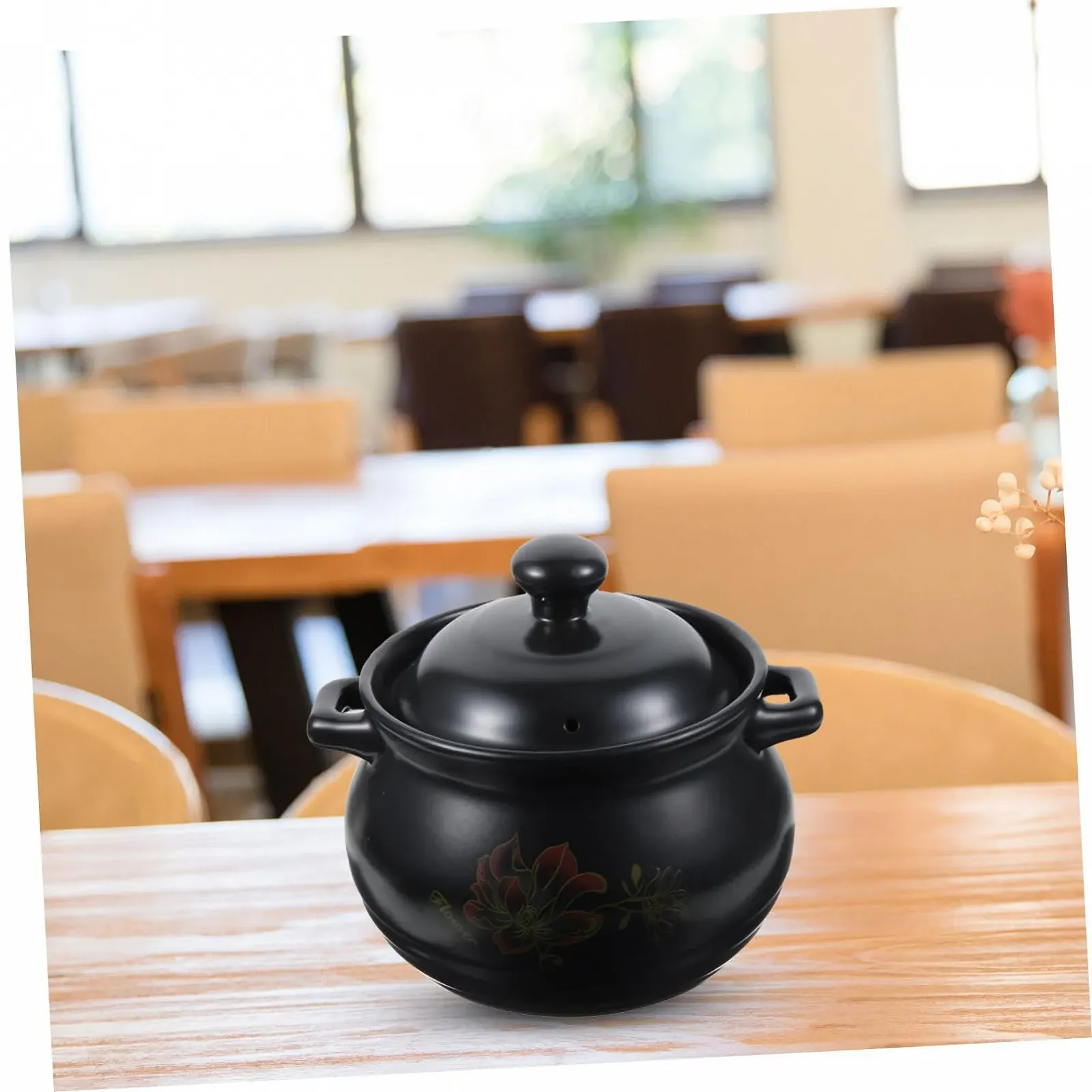 Каструля OUNONA керамічна чорна кислотостійка з жаростійкою ручкою, фото №8