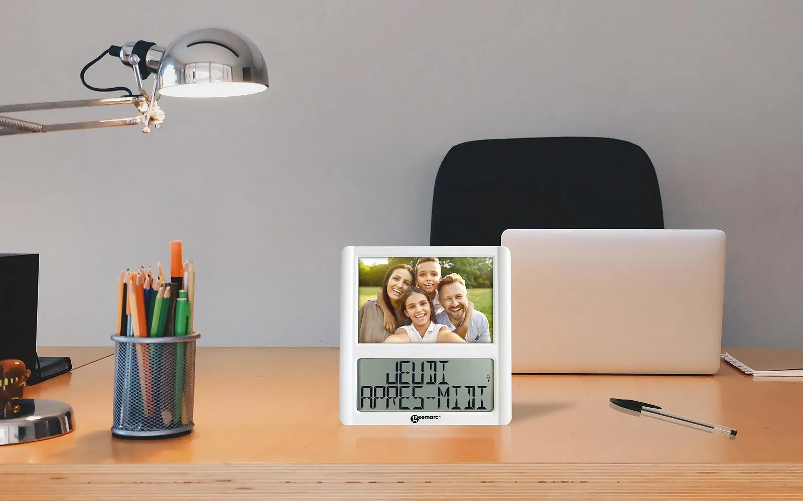 Радіокерований годинник Geemarc Telecom S.A. VISO5 Білий, Пластик, фото №3 Радіокерований годинник Geemarc Telecom S.A. VISO5 Білий, Пластик, фото №3