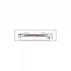 Гальмівний шланг METZGER 4112811 OPEL VAUXHALL передня вісь зліва - Фото 1