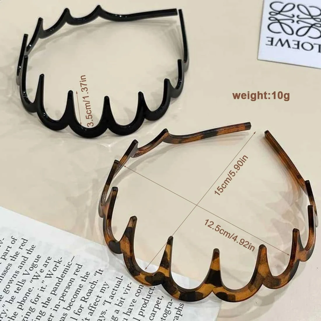 Обруч для волосся зубчастий Z типа, 4 штуки, фото №2