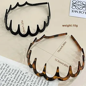 Обруч для волосся зубчастий Z типа, 4 штуки synthetic.ua - Фото 1