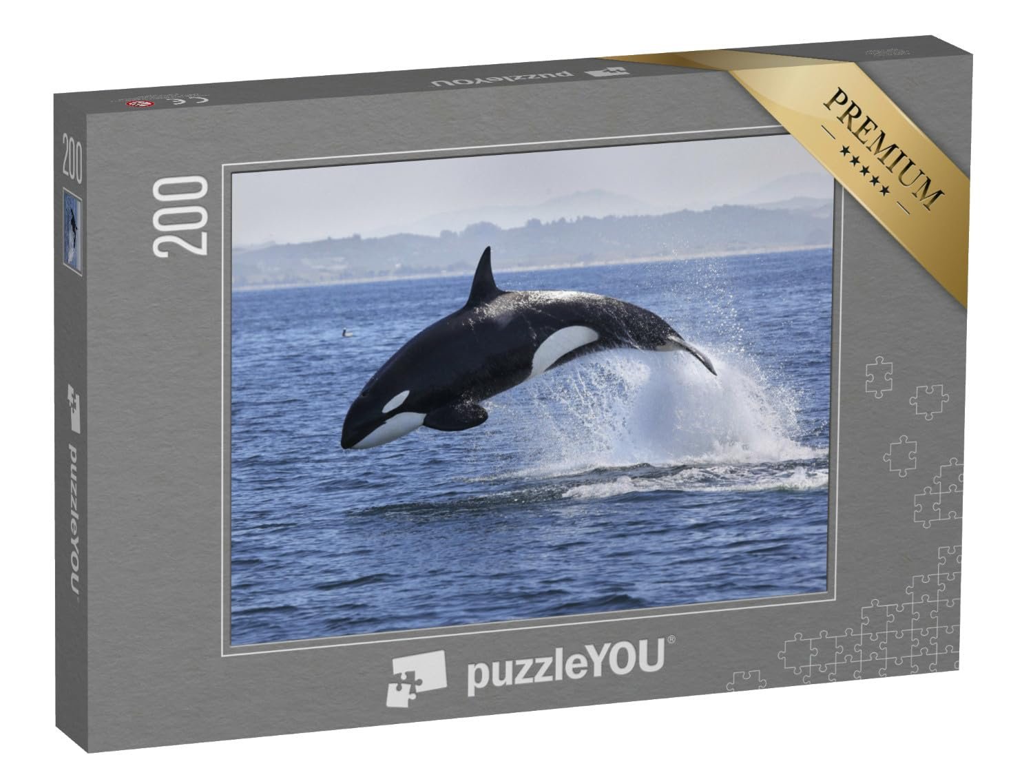 Пазл puzzleYOU Коллекция «Киты» "Косатка, Orcinus Orca, выпрыгивающая из воды" 200 элементов, фото №1
