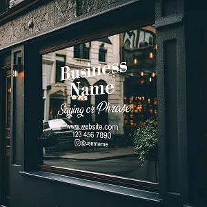 Наклейка на вікно Вінілова Персоналізована Логотип та назва компанії 39 x 39 см - Фото 1